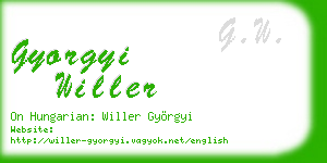 gyorgyi willer business card